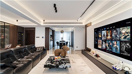 18w打造現(xiàn)代黑白灰風格的家127m² | 麗爾曼頓全房全屋定制